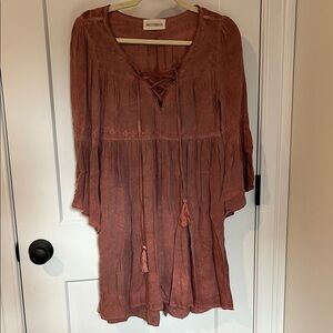 Bohemian Dress in Rusty Pink